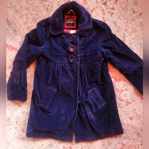 Mini Boden Navy Corduroy Pea Coat